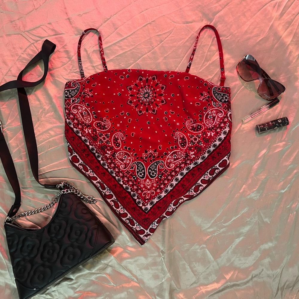 Red Bandana Top